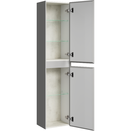 Шкаф-пенал Aqwella Y GE0535ST 40х150 подвесной цвет серый - фото 2