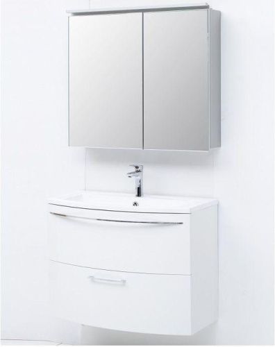 Тумба с раковиной De Aqua Лонг 00167099 90х40 подвесная цвет белый - фото 3