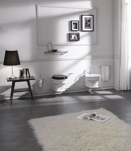 Унитаз подвесной Olympia Impero Style IMP120201 белый с сиденьем микролифт безободковый - фото 3