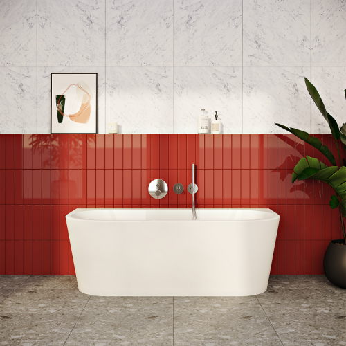 Ванна акриловая Vitra Geo 65420006000 180х80 пристенная овальная с ножками - фото 2