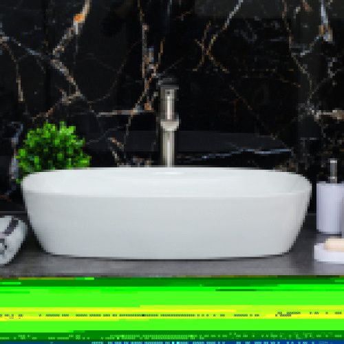 Раковина из сантехнического фарфора Melana 78329-805 60х40 накладная цвет белый без отверстий под смеситель - фото 4