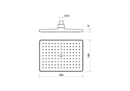 Верхний душ Aquatek AQ2087CR 20х25 хром - фото 3