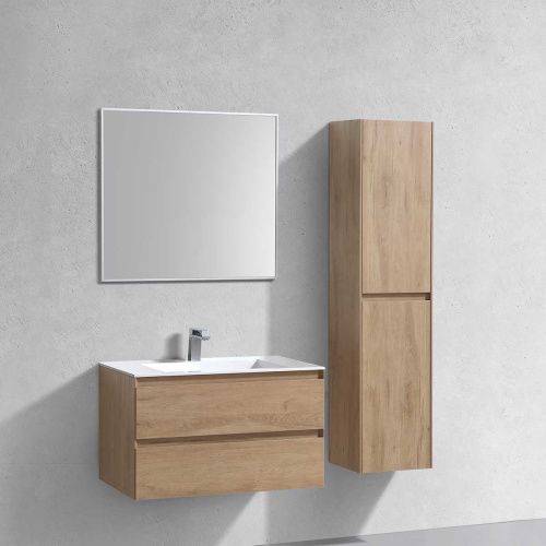 Тумба под раковину Vincea Luka VMC-2L800NO 80х50 подвесная цвет коричневый - фото 2