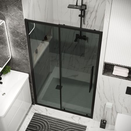 Душевая дверь Grossman Cosmo 100.K33.02.100.21.10 100х195 стекло тонированное профиль черный