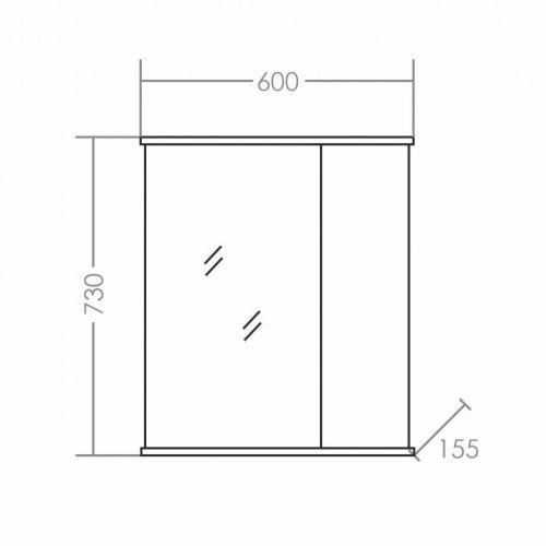 Зеркало-шкаф СанТа Прима 101112 60х80 подвесной цвет белый - фото 3