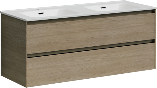 Тумба под раковину Sancos Cento CN120-2KE 120х50 подвесная цвет коричневый - фото 2