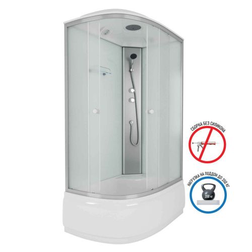 Душевая кабина Niagara Eco E120/80/40R/MT 120х80 асимметричная с крышей ориентация правая