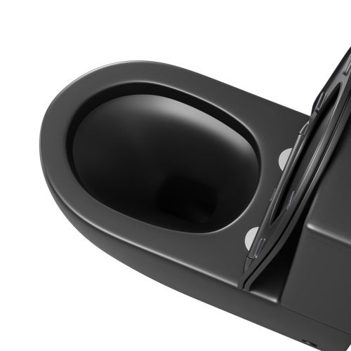 Унитаз напольный с бачком Grossman GR-4419BMS черный с сиденьем микролифт безободковый смыв торнадо - фото 4