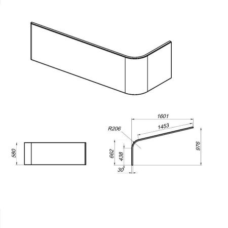 Экран для ванны Am.Pm Spirit W72A-160U100W-P2