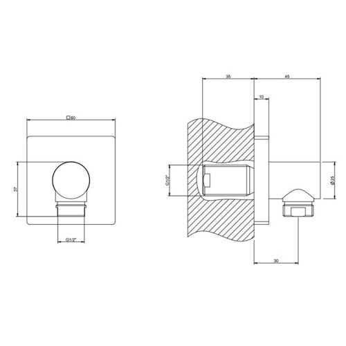 Вывод воды Gessi Emporio shower 47369#031 - фото 2