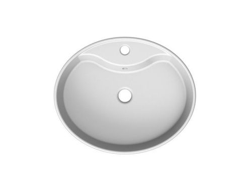 Раковина из сантехнического фаянса Scarabeo Thin-Line 8030/R 50х50 накладная цвет белый