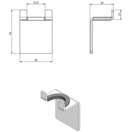 Крючок для скребка универсальный Langberger Accessories 75183-10-00