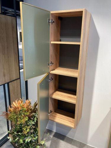 Шкаф-пенал Orka Salerno 3005748 40х140 подвесной цвет зеленый/коричневый - фото 5