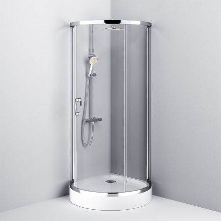 Душевой уголок Am.Pm Like W83G-333-095CT 95х95 стекло прозрачное профиль хром без поддона