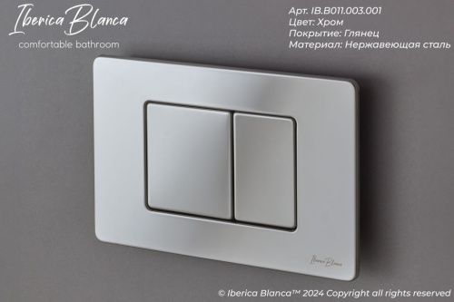 Клавиша смыва механическая Iberica Blanca INOX-C IB.B011.003.001 цвет серый - фото 3