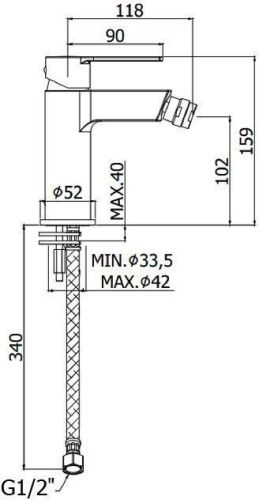 Смеситель Paffoni Ringo RIN131CR на биде хром - фото 2