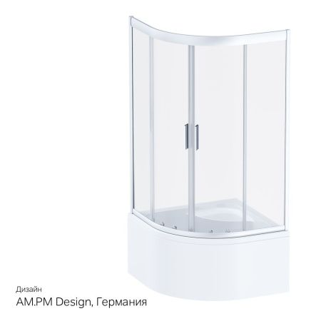 Душевой уголок Am.Pm Gem W90G-401A090WT 90х90 стекло прозрачное профиль хром без поддона