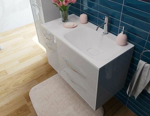 Тумба с раковиной Эстет Barcelona ФР-00003596 90х40 подвесная цвет белый - фото 4