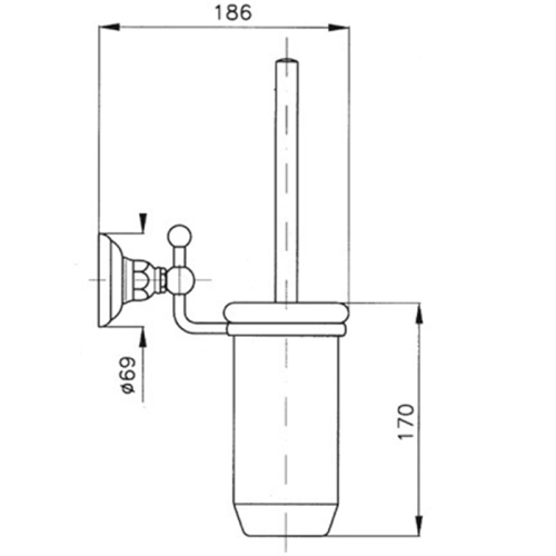 Ершик Nicolazzi Accessori Classica 1490BZ - фото 2