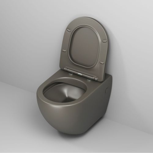 Унитаз подвесной Grossman Color GR-4411GSMS зеленый с сиденьем безободковый каскадный смыв - фото 4