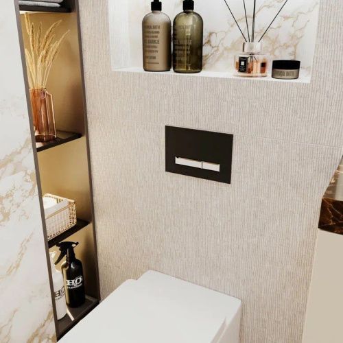 Клавиша смыва механическая Lavinia Boho RelFix 38050601 цвет белый/черный - фото 4