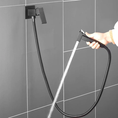 Гигиенический душ со смесителем Shevanik S127H черный - фото 4