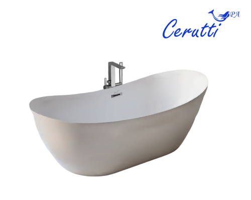 Ванна акриловая Cerutti SPA CT10507 170х75 отдельностоящая овальная с ножками - фото 3