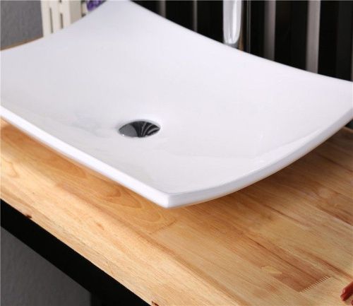 Раковина из сантехнического фаянса CeramaLux 78123B 70х30 накладная цвет белый без отверстий под смеситель - фото 5