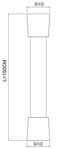 Душевой шланг Aquanet AF000-05B черный - фото 2