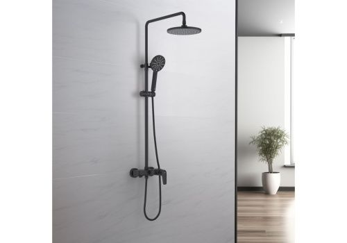 Душевая стойка Aquatek БЕТТА AQ2140MB настенная цвет черный - фото 4