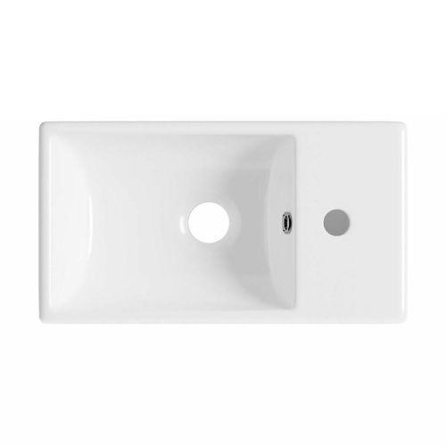 Раковина из сантехнического фарфора Wellsee WC Area 151801000 40х20 накладная цвет белый 1 отверстие под смеситель - фото 3