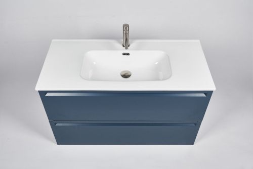Тумба с раковиной Inda Piccadilly INDA Piccadilly 80BD Kona 80х50 подвесная цвет синий - фото 3