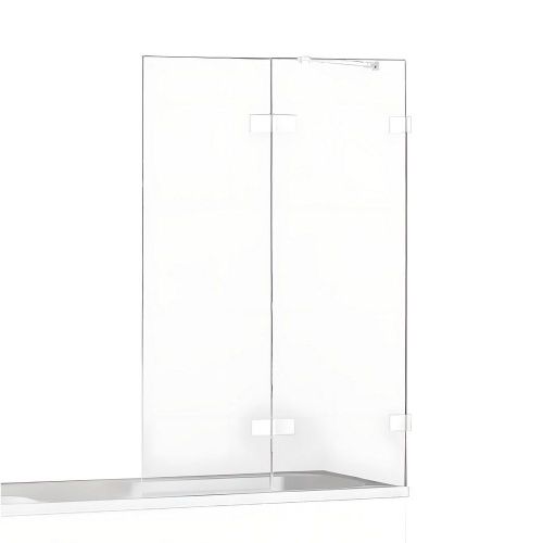 Душевая шторка на ванну New Trendy AVEXA White EXK-2981 140х150 стекло прозрачное профиль белый ориентация правая