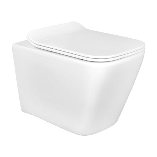 Унитаз подвесной Aquatek ДЕЛЬТА AQ1911-00 белый с сиденьем микролифт безободковый каскадный смыв - фото 3