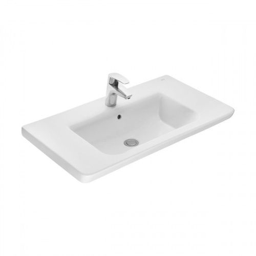 Раковина из сантехнического фарфора Roca The Gap Unik 7327470000 80х40 накладная цвет белый