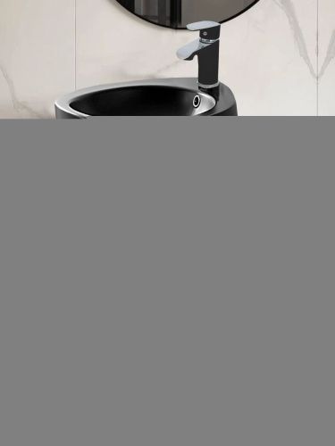 Раковина из сантехнического фаянса WeltWasser WW SK 10000013333 40 см напольная цвет черный 1 отверстие под смеситель - фото 3