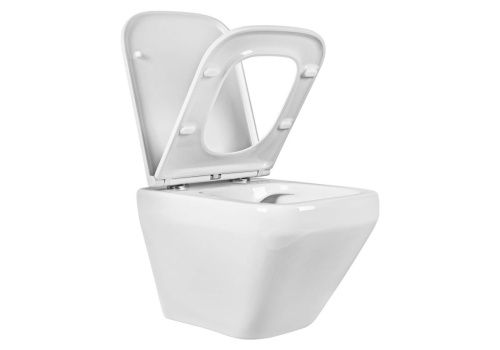 Унитаз подвесной Aquatek ЛИРА AQ1155-00 белый с сиденьем микролифт безободковый каскадный смыв - фото 3