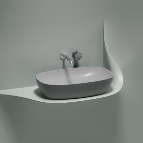 Раковина из сантехнического фарфора Ceramica Nova ELEMENT CN6049MSG 60х40 накладная цвет серый без отверстий под смеситель - фото 5