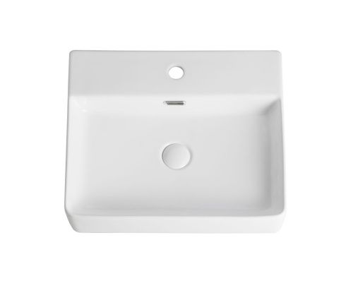 Раковина из сантехнического фарфора Orange B04-500w 50х40 накладная цвет белый - фото 4