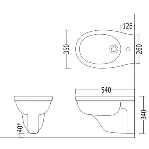 Биде подвесное Devon Devon Rose IBBID1FSRO цвет белый - фото 2