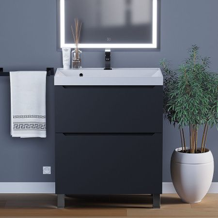 Тумба под раковину Uperwood Tanos 291120332 70х50 напольная цвет черный