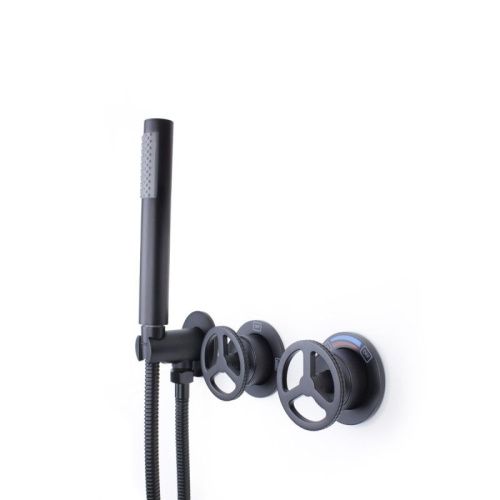 Душевая система Bronze de Luxe 5011B-P встраиваемая в стену цвет черный - фото 5