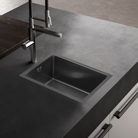 Кухонная мойка Melana ProfLine D5138H сатин 50х40 цвет серый поверхность матовая