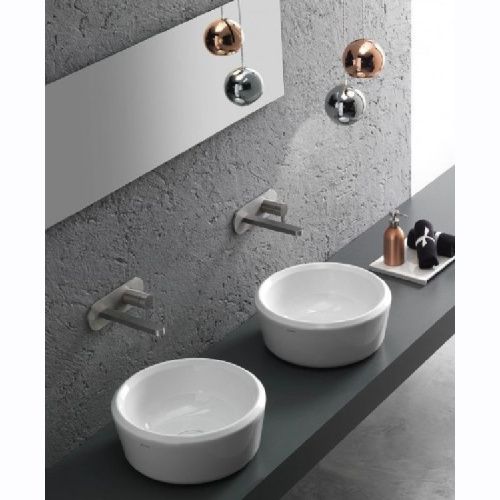 Раковина из сантехнического фаянса Hatria PENCIL Y1GE01 40х40 накладная цвет белый - фото 2