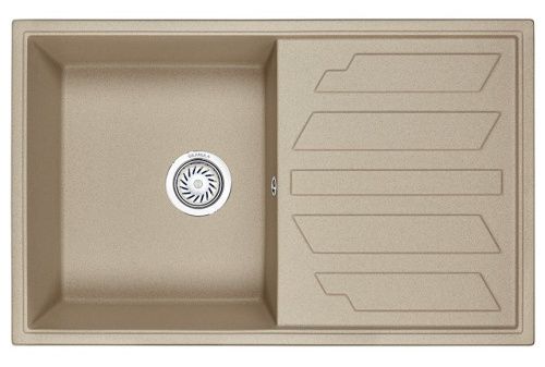 Кухонная мойка Granula 8002, ПЕСОК 80х50 цвет бежевый поверхность матовая