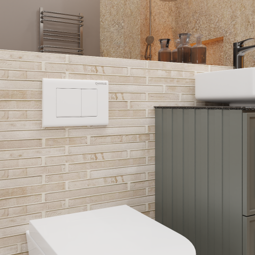 Клавиша смыва механическая CHARUS Minimalista FP.310.12.01 цвет белый - фото 3