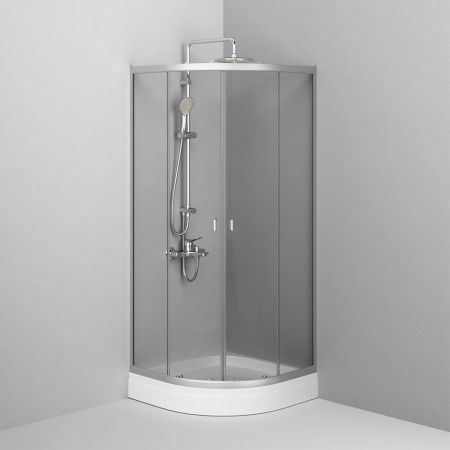 Душевой уголок Am.Pm X-Joy W88G-205-080MT64 80х80 стекло прозрачное профиль хром без поддона