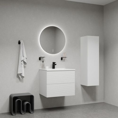 Тумба с раковиной Iddis Bild BIL80W0i95K 80х50 подвесная цвет белый - фото 4