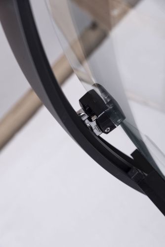 Душевой уголок Niagara Nova 68060811BLACK 90х90 стекло прозрачное профиль черный без поддона - фото 4