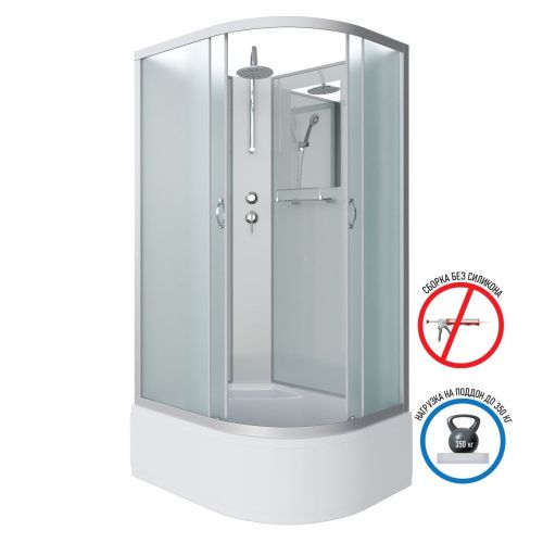 Душевая кабина Niagara Classic 23101424LBKT 120х80 асимметричная без крыши ориентация левая - фото 2